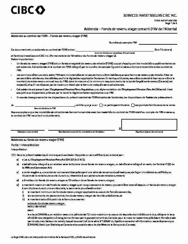 [PDF] Addenda – Fonds de revenu viager prescrit (FRV de lAlberta