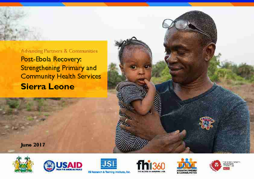 Advancing Partners & Communities. 2017. Post-Ebola Recovery