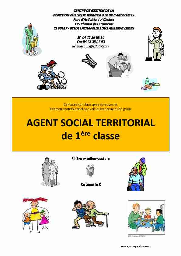 [PDF] AGENT SOCIAL TERRITORIAL de 1ère classe - CDG 07