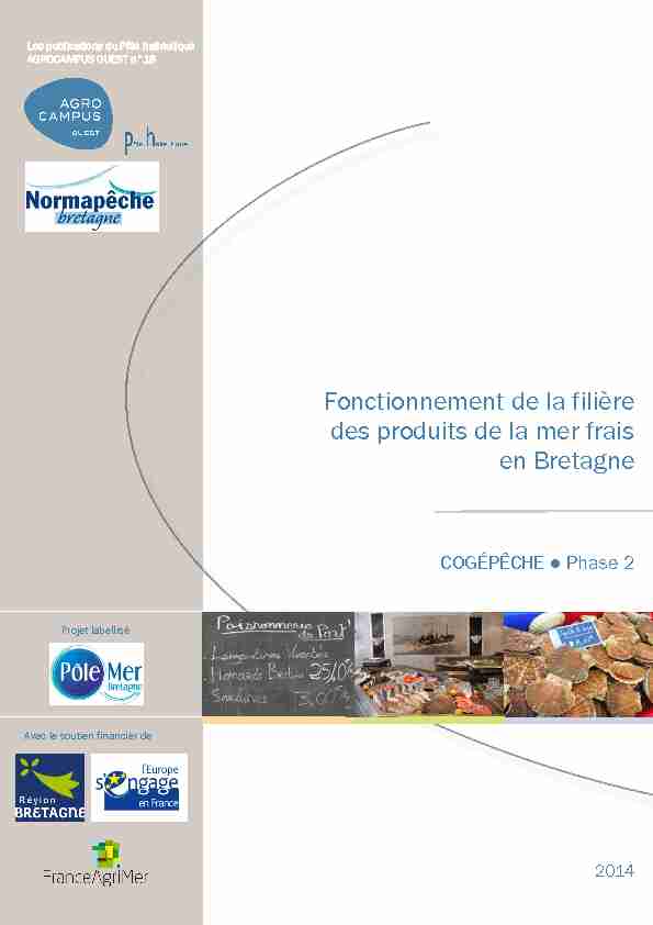 Fonctionnement de la filière des produits de la mer frais en Bretagne