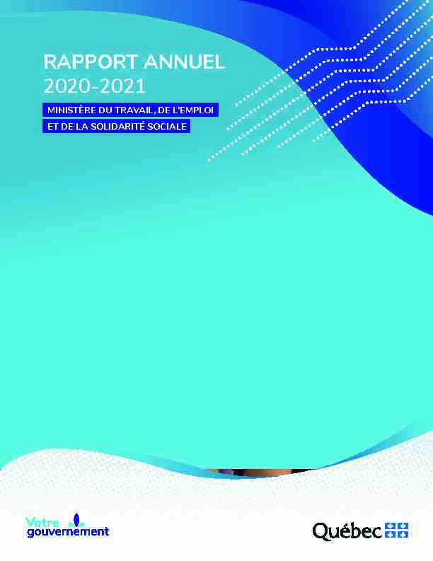 Rapport annuel de gestion 2020-2021