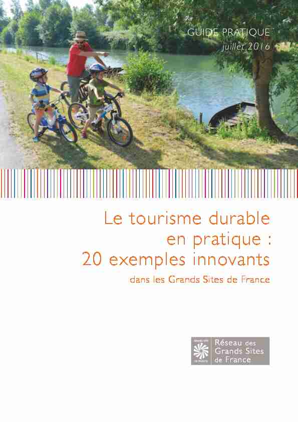 [PDF] Le tourisme durable en pratique : 20 exemples innovants - Direction