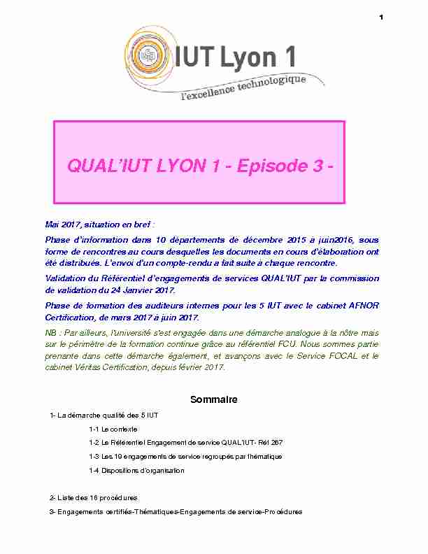QUALIUT LYON 1 - Episode 3 -