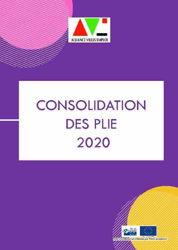 CONSOLIDATION DES PLIE 2020