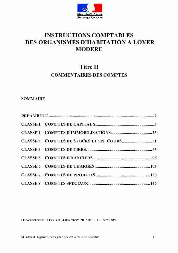 [PDF] INSTRUCTIONS COMPTABLES DES ORGANISMES D