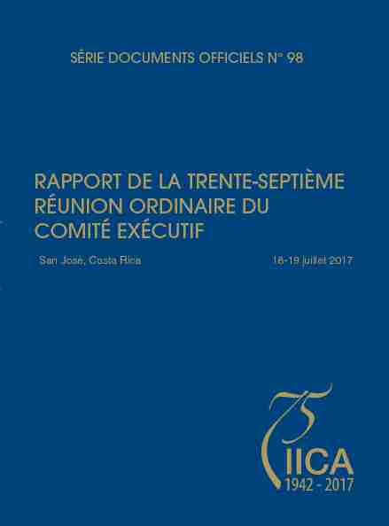 [PDF] RAPPORT DE LA TRENTE-SEPTIÈME RÉUNION  - Repositorio IICA