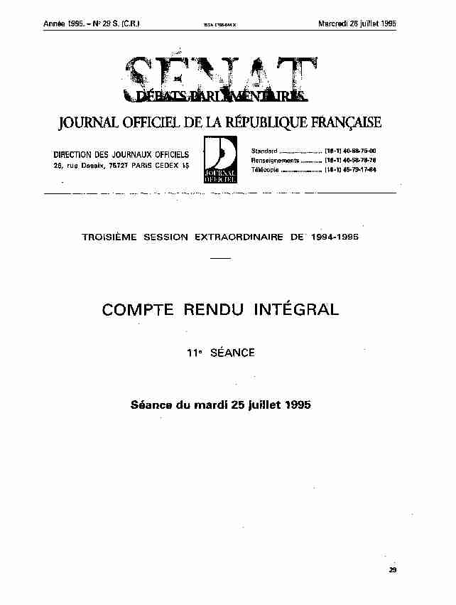 JOURNAL OFFICIEL DE LA RÉPUBLIQUE FRANÇAISE COMPTE