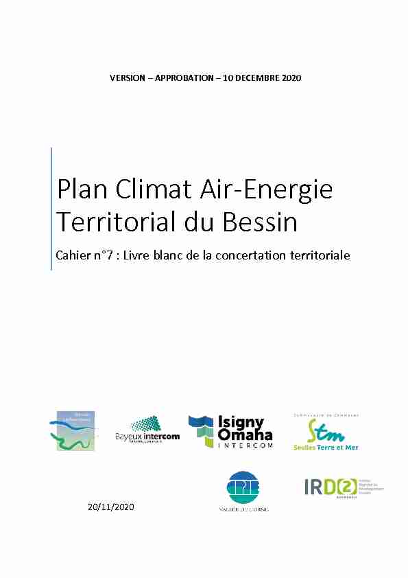 Plan Climat Air-Energie Territorial du Bessin