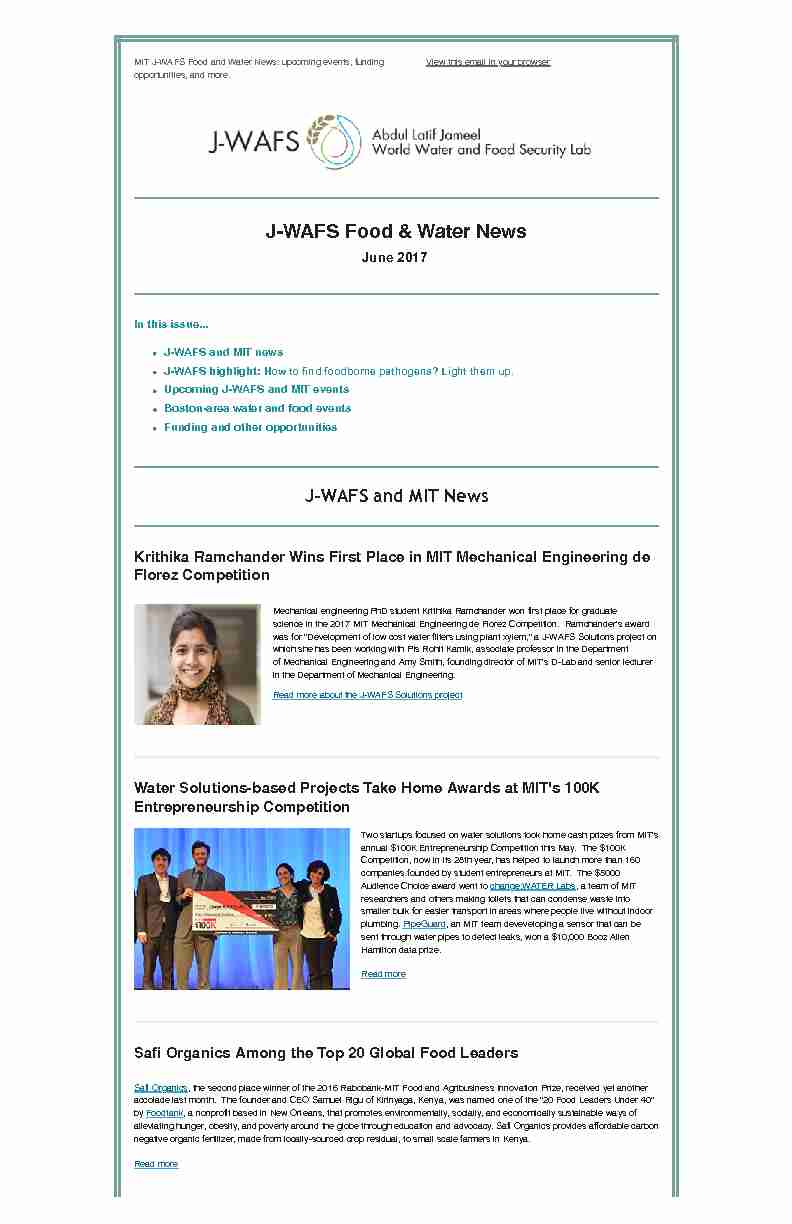 J-WAFS Food & Water News
