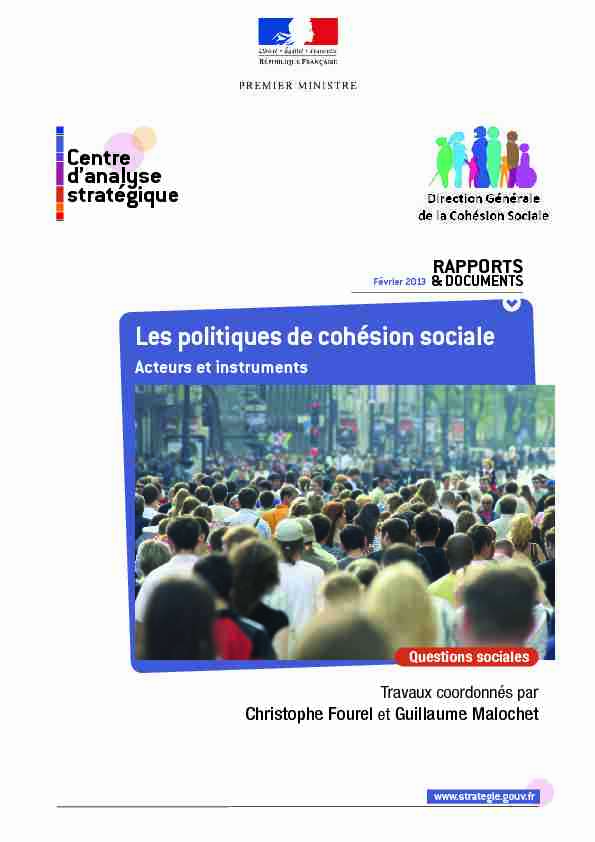 Les politiques de cohésion sociale