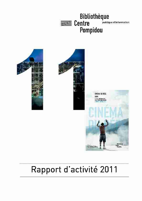 Rapport dactivité 20 Rapport dactivité 2011