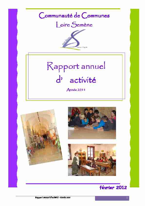 rapport dactivité 2011