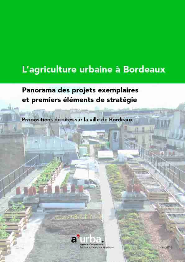 Lagriculture urbaine à Bordeaux