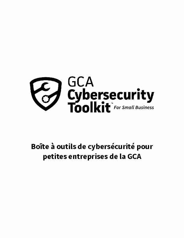Boîte à outils de cybersécurité pour petites entreprises de la GCA