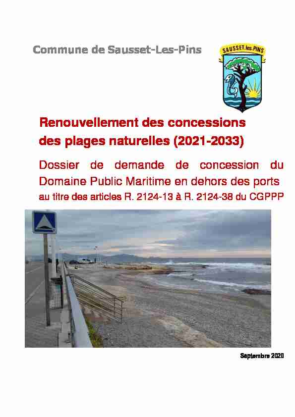 Renouvellement des concessions des plages naturelles (2021-2033)