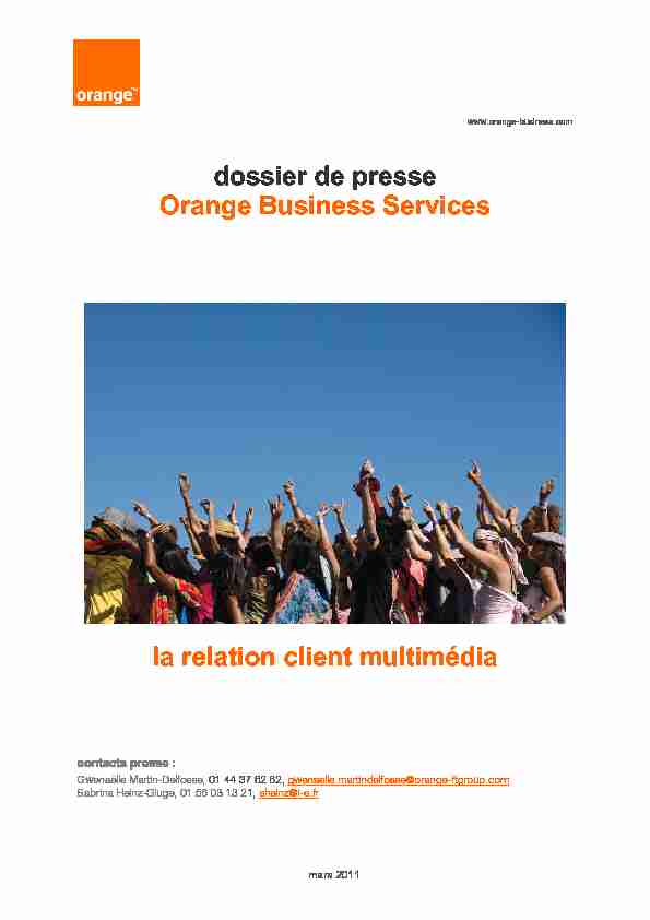 [PDF] dossier de presse Orange Business Services la relation client