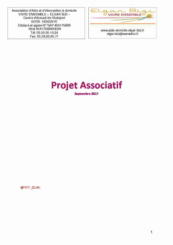 [PDF] projet associatif - La vie à domicile