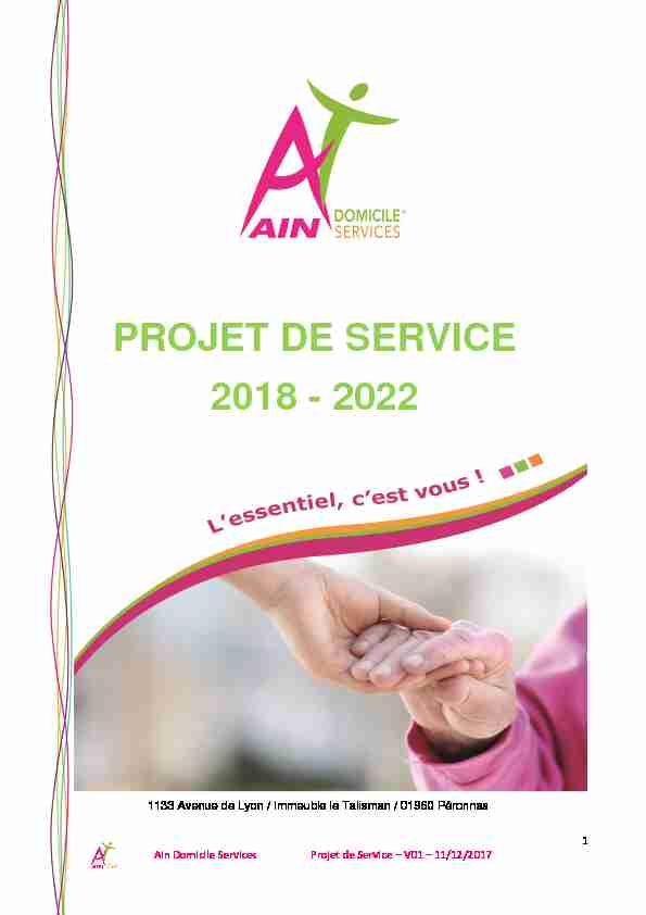 pdf PROJET DE SERVICE 2018 - 2022 - Ain Domicile Services