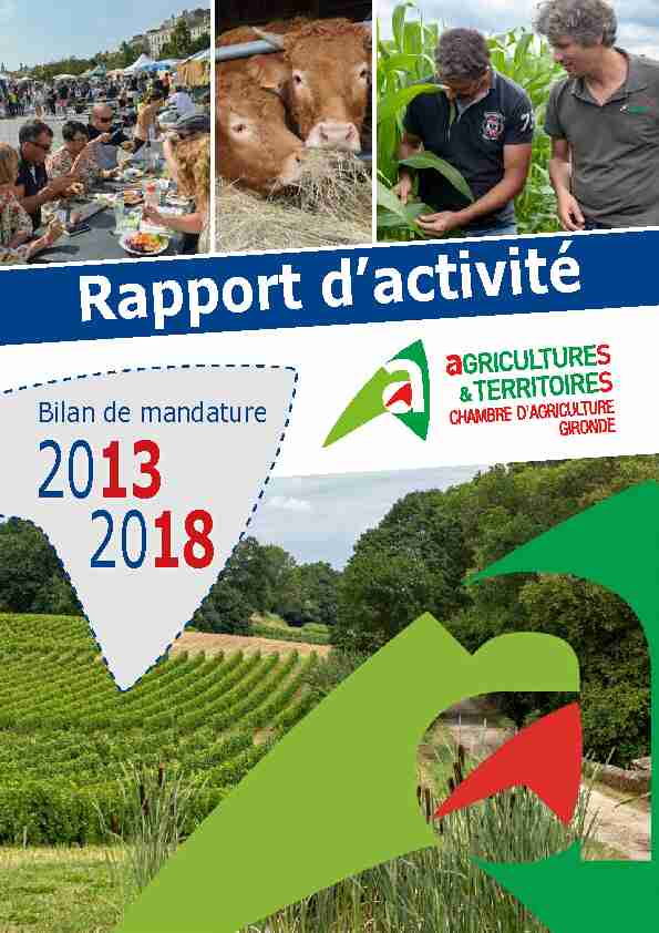 [PDF] Rapport dactivité - Chambre dAgriculture - Gironde - Chambres d