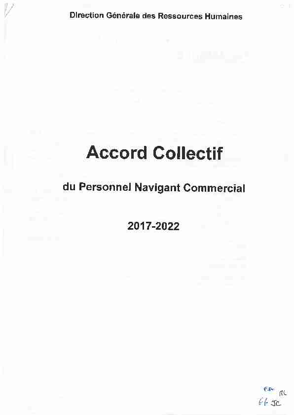 Accord Collectif 2017 2022