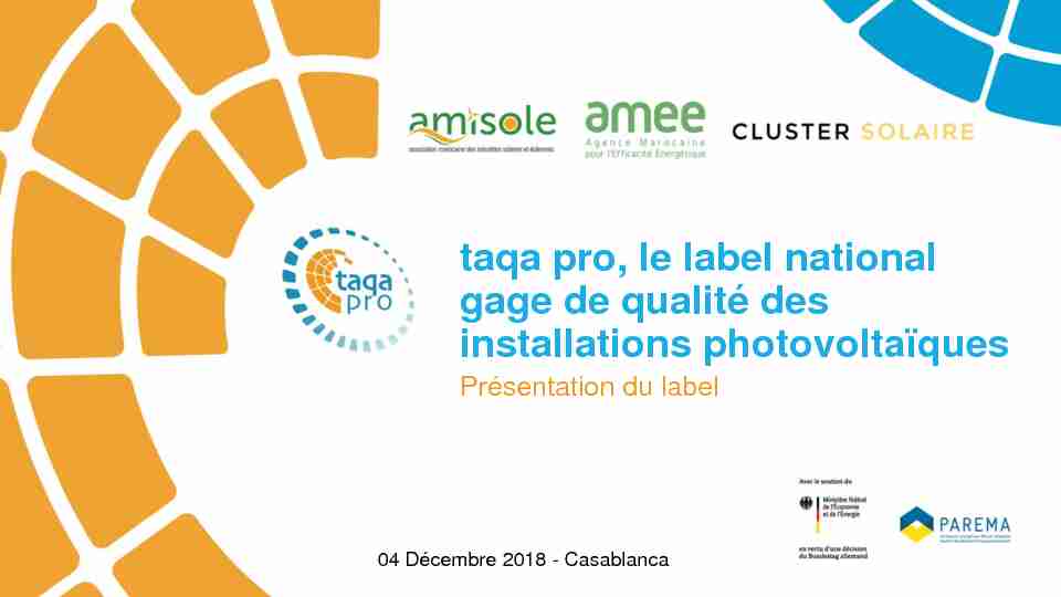 taqa pro, le label national gage de qualité des installations