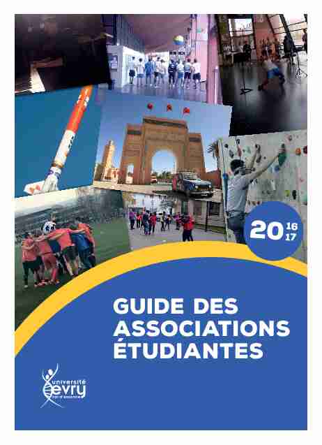 Guide des ASSOCIATIONS ÉTUDIANTES