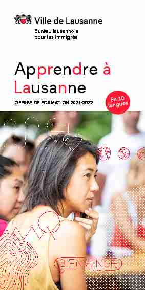 Apprendre à Lausanne