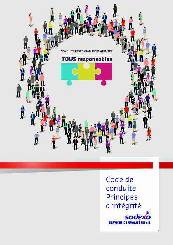 [PDF] Code de conduite Principes dintégrité - Gates SODEXO Production