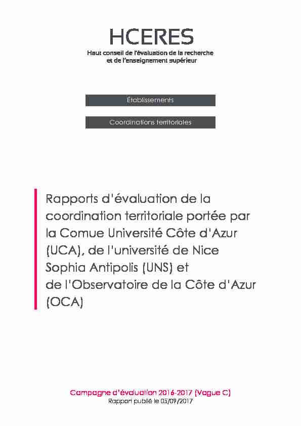 Université Côte dAzur - UCA