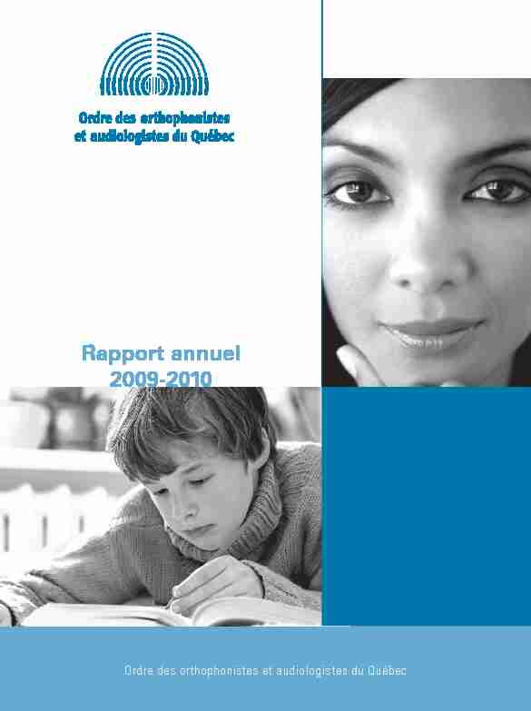 [PDF] Rapport annuel 2009-2010 - OOAQ