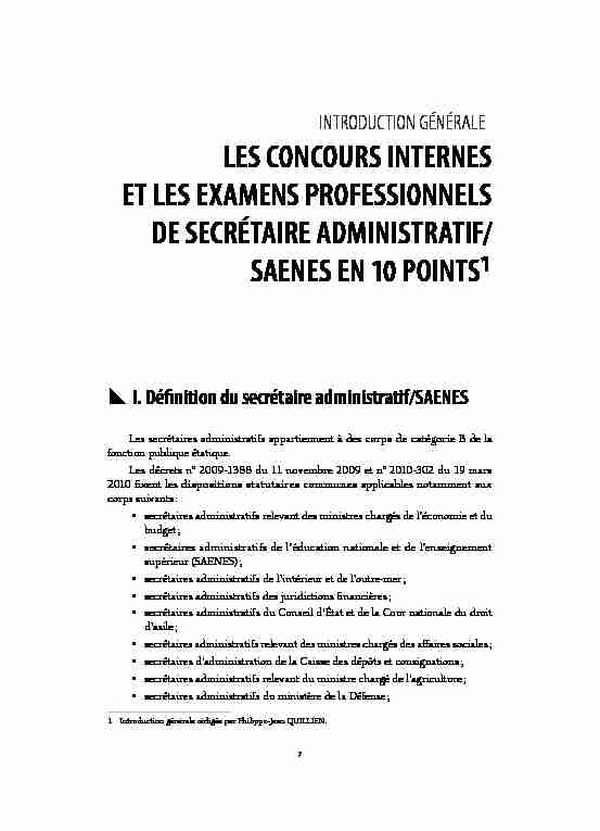 [PDF] LES CONCOURS INTERNES ET LES EXAMENS
