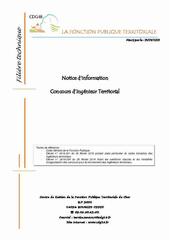 [PDF] Concours - Ingenieur - CDG18
