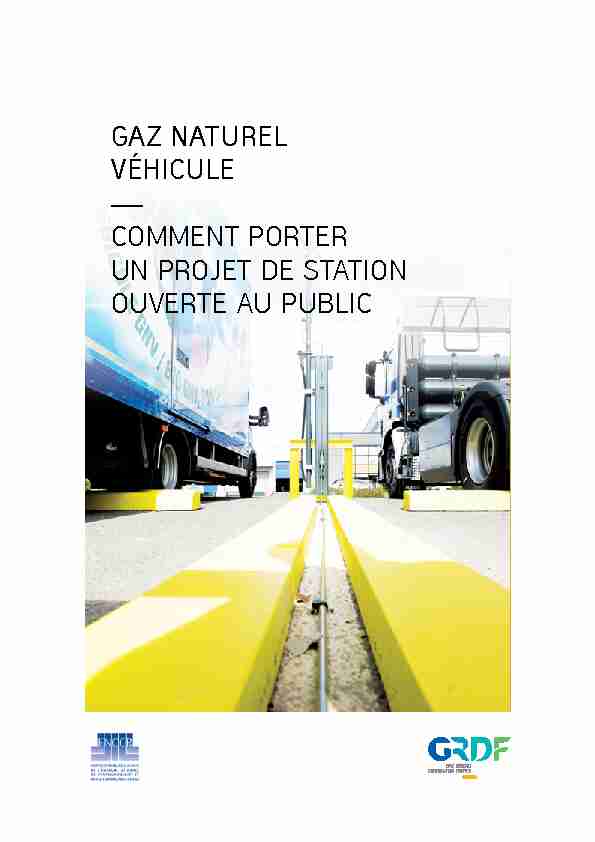 [PDF] GAZ NATUREL VéHICULE — Comment porter un projet  - AFGNV