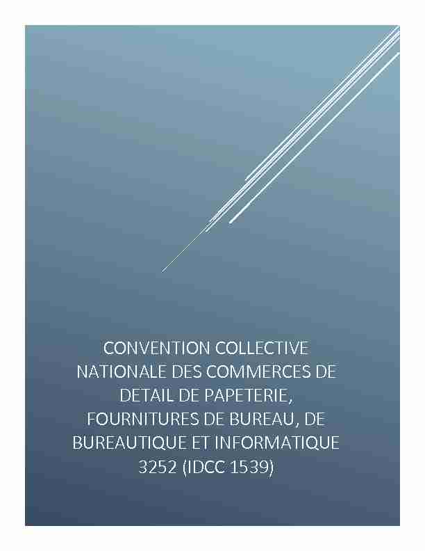 convention collective nationale des commerces de detail de