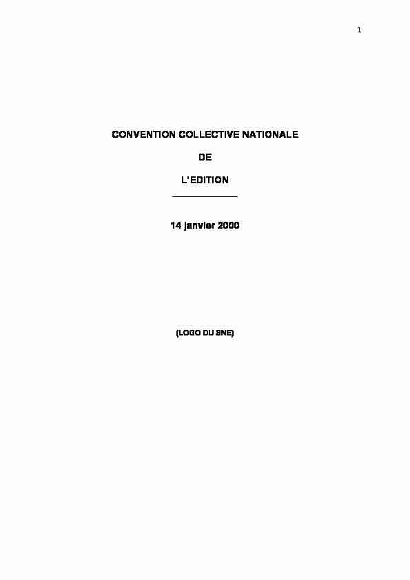 [PDF] Convention Collective Nationale de lEdition - Syndicat national de l