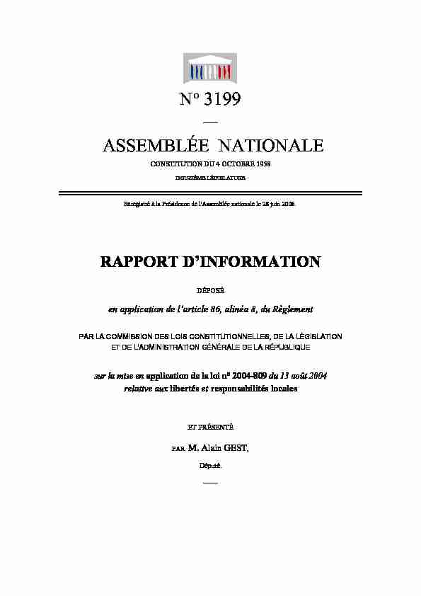 [PDF] N° 3199 ASSEMBLÉE NATIONALE