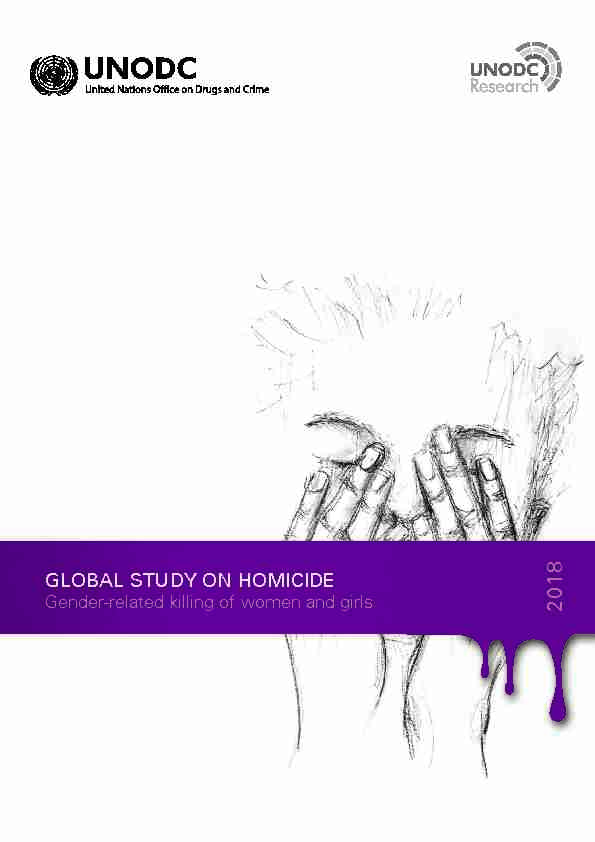 Global Study on Homicide - Gender related killing of women and girls
