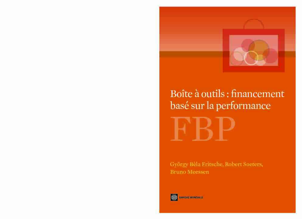 Boîte à outils : financement basé sur la performance - FBP