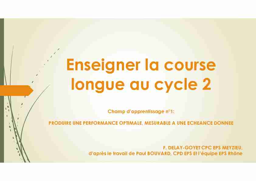 course longue cycle 2 FDG