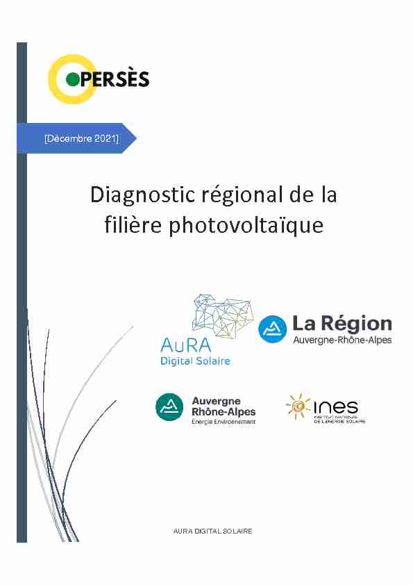 Diagnostic régional de la filière photovoltaïque