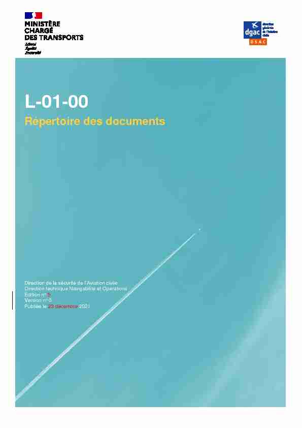 L-01-00 - Répertoire des documents