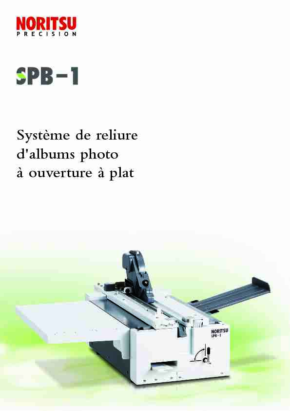 [PDF] Système de reliure dalbums photo à ouverture à plat - Noritsu