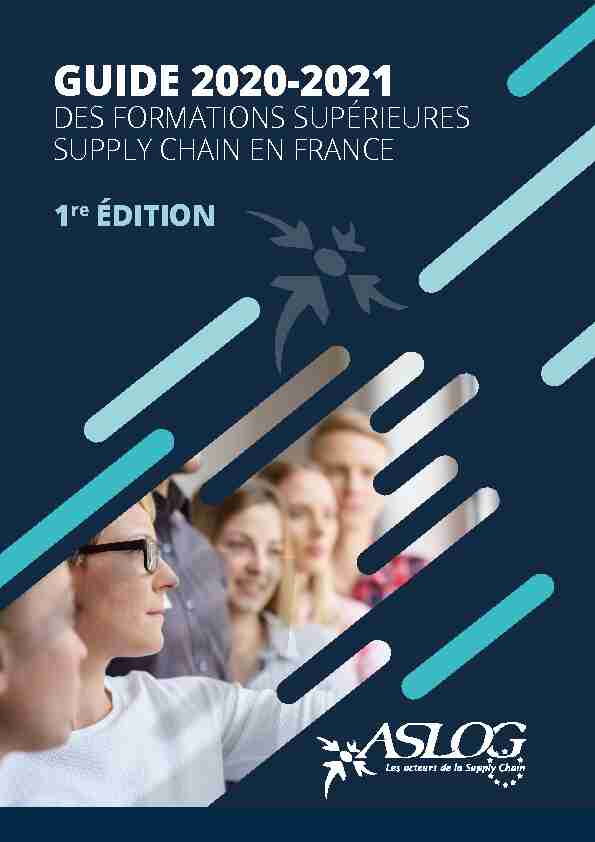 guide 2020-2021 - des formations supérieures supply chain en france
