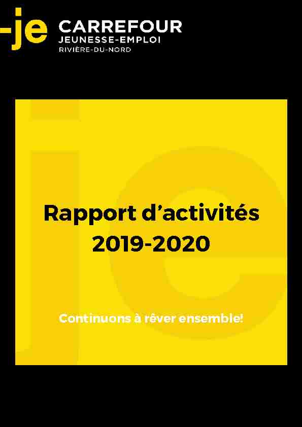 Rapport dactivités 2019-2020