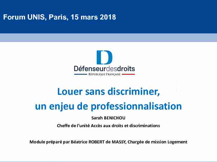 5 - UNIS forum DDD2 - Sarah Benichou