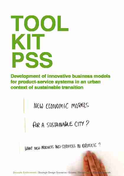 Development of innovative business models for product-service