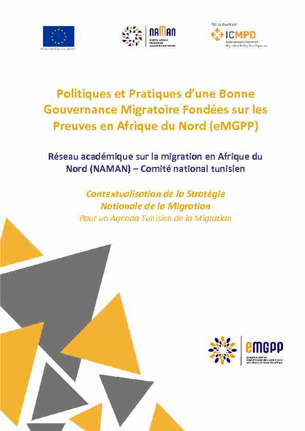 [PDF] Politiques et Pratiques dune Bonne Gouvernance Migratoire