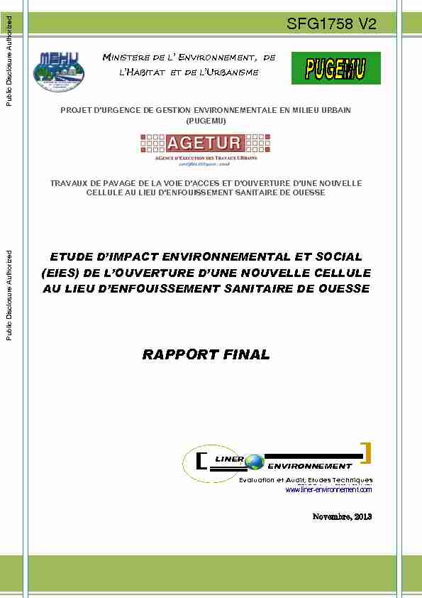 [PDF] 5 etat initial, modes de gestion et niveau de pollution du milieu