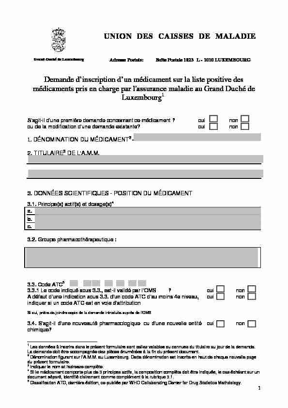 [PDF] UNION DES CAISSES DE MALADIE Demande dinscription d  - CNS