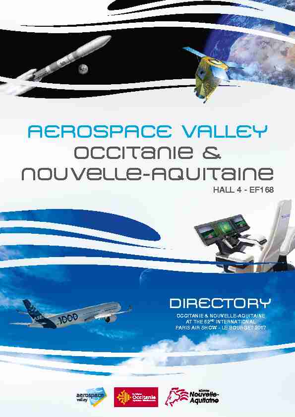 AEROSPACE VALLEY occitanie & nouvelle-Aquitaine